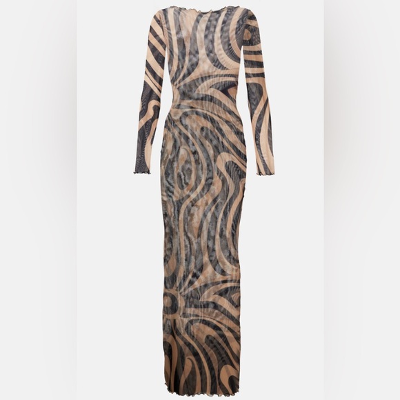 Pucci Marmo sheer mesh maxi dress